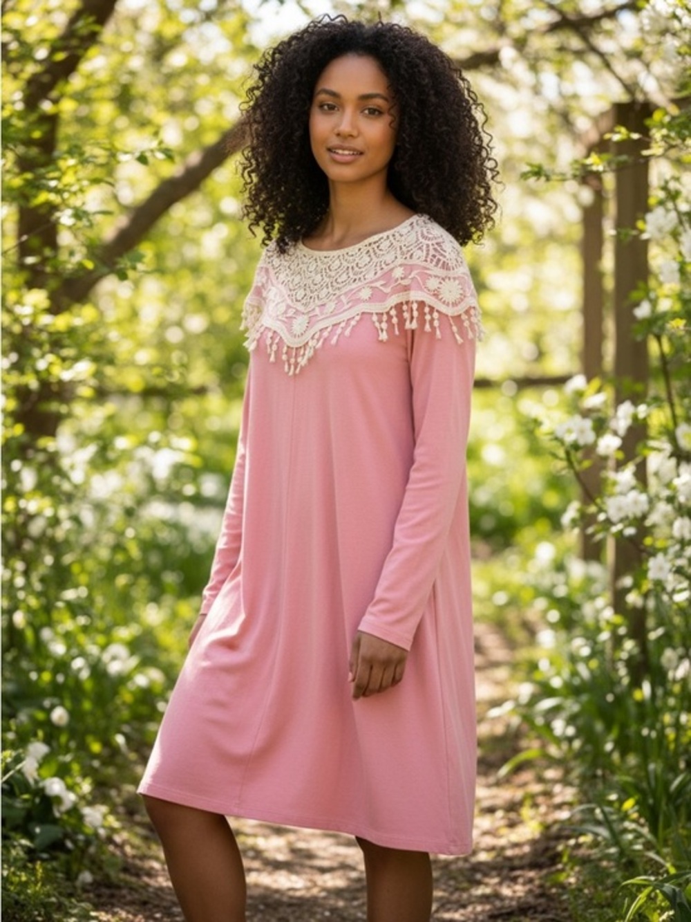Mittoshop Lace Flowy Dress